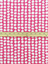Hot Rose Pink/White Polyester/Lycra Paint Blotches Print ITY Knit - NY Designer - 56W