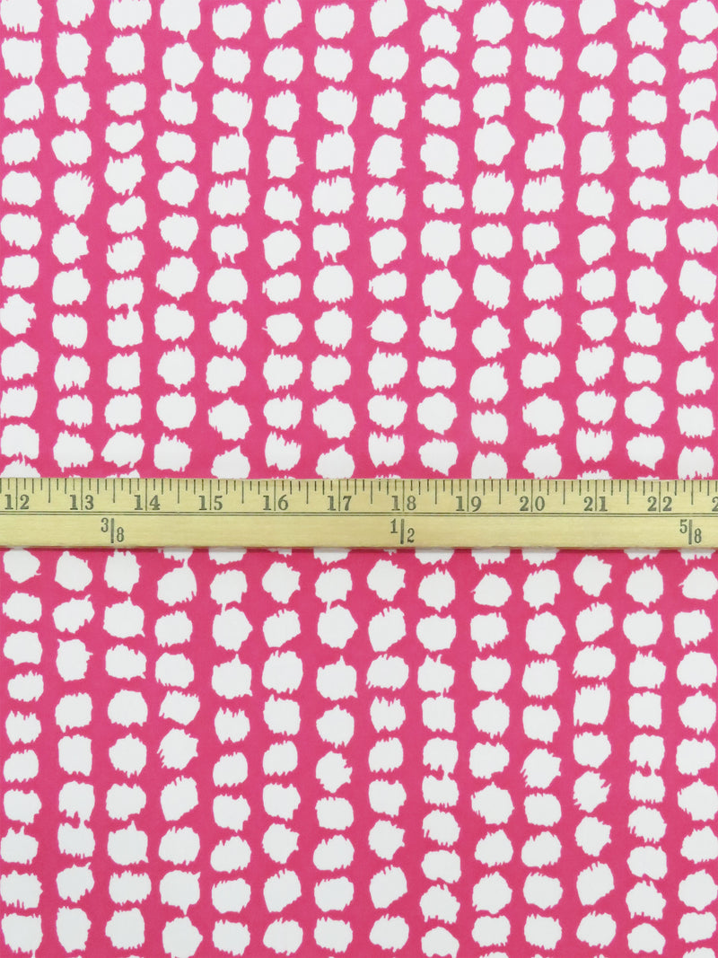 Hot Rose Pink/White Polyester/Lycra Paint Blotches Print ITY Knit - NY Designer - 56W