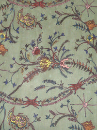 Artichoke/Sunny Yellow/Red Rust/Multi 100% Silk Folk Floral Print Chiffon - Ralph Lauren - 44W