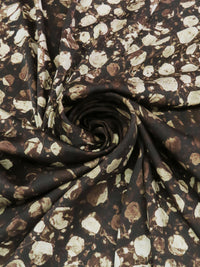 Midnight Espresso Brown/Chantilly Lace/Agreeable Gray/Multi 100% Polyester Ombre Distressed Floral Print Twill Blouse Weight Woven - NY Designer - 56W