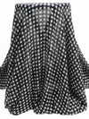 Black/Glacier Gray 100% Silk Check Plaid Print Crepe Chiffon 52W