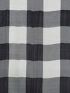 Black/Glacier Gray/Steel Gray 100% Silk Buffalo Check Print Chiffon 41W