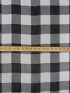 Black/Glacier Gray/Steel Gray 100% Silk Buffalo Check Print Chiffon 41W