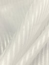 Alabaster Silk/Rayon/Lurex Vertical Satin-Stripe Chiffon - NY Designer - 52W