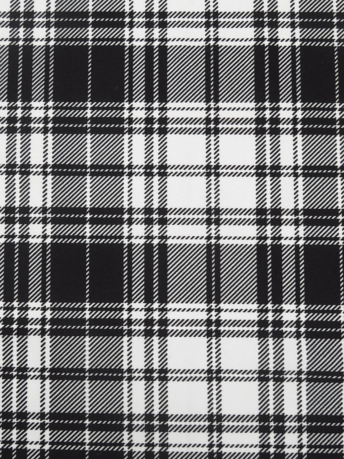 Black/White Nylon/Lycra Plaid Print Swim/Activewear Knit - NY Designer - 62W