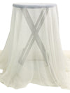 Antique Off-White/Gold Silk/Lurex Vertical Metallic Stripe Crinkle Chiffon - NY Designer - 54W