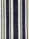 Navy Blue/Alabaster 100% Silk Vertical Multi-Stripe Print Chiffon - NY Designer - 54W