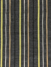 Black/Lemon Lime/Tan/Bright Silver Cotton/Silk Vertical Burnout Satin Stripe Voile - NY Designer - 44W