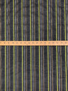 Black/Lemon Lime/Tan/Bright Silver Cotton/Silk Vertical Burnout Satin Stripe Voile - NY Designer - 44W