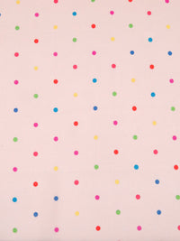 Pale Pink/Medium Purple/Green Apple/Multi Silk/Lycra Dot Print Stretch Chiffon - Ralph Lauren - 40W