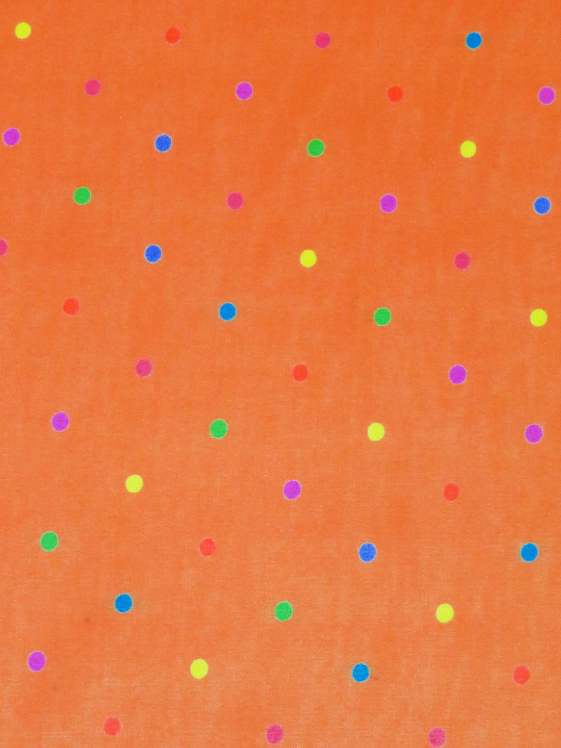 Mandarin Orange/Magenta/Green Apple/Multi Silk/Lycra Dot Print Stretch Chiffon - Ralph Lauren - 39W