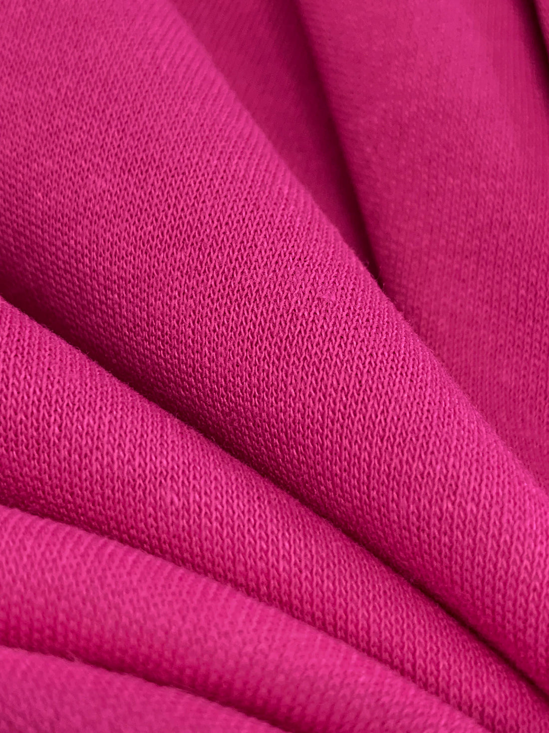 Fuchsia Rose Pink 100% Polyester Interlock Knit 62W