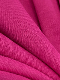 Fuchsia Rose Pink 100% Polyester Interlock Knit 62W