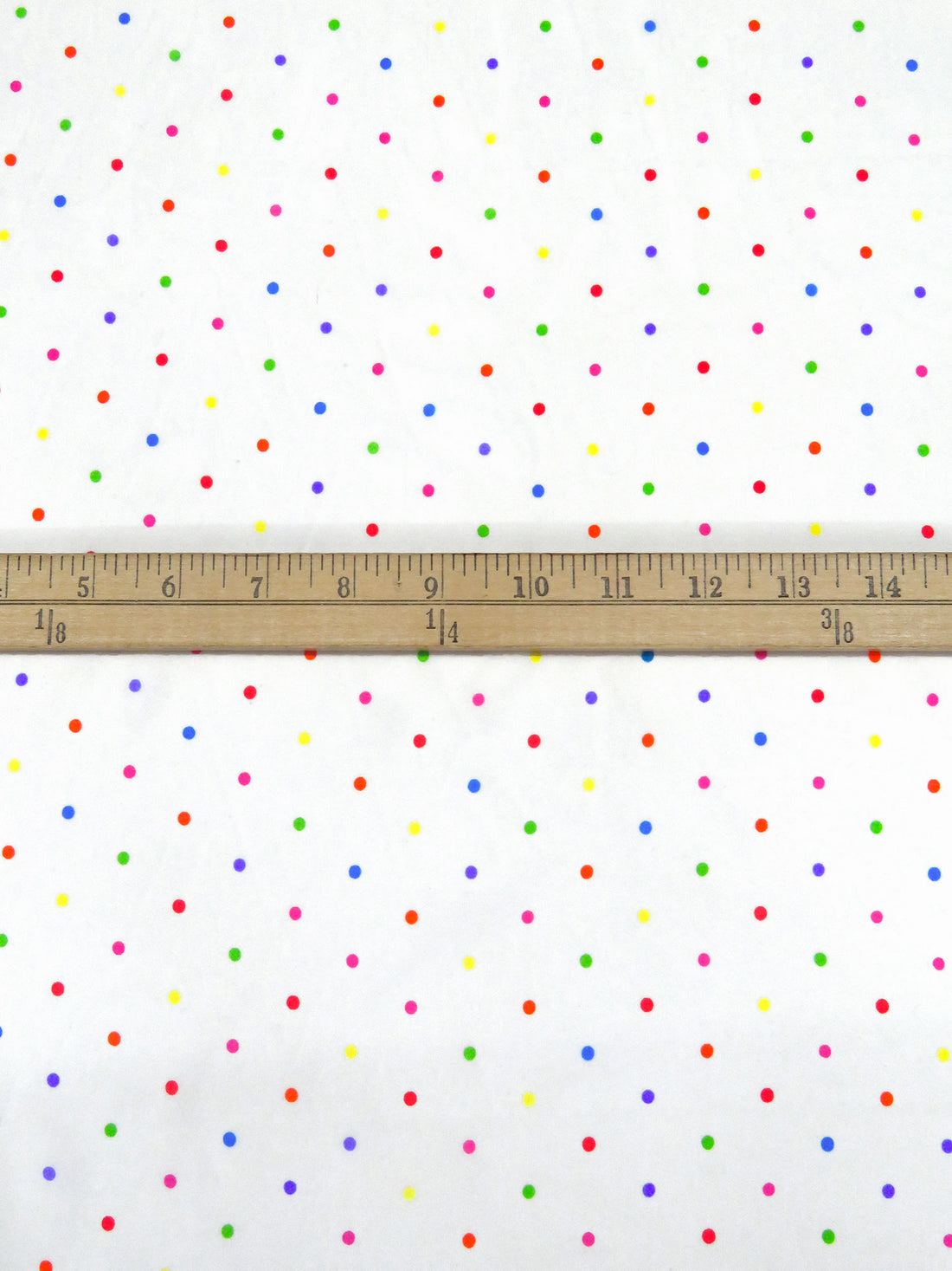 White/Lemon/Orange/Multi Silk/Lycra Dot Print Stretch Chiffon - Ralph Lauren - 39W