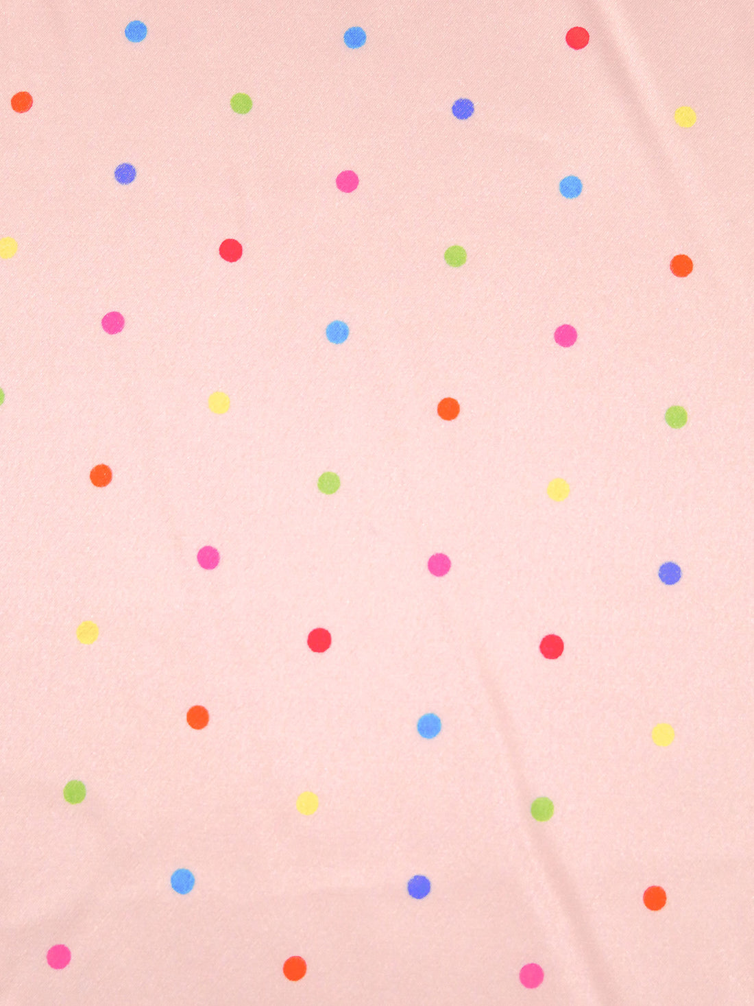 Ballet Pink/Magenta/Orange/Multi 100% Silk Dot Print Charmeuse - Ralph Lauren - 44W