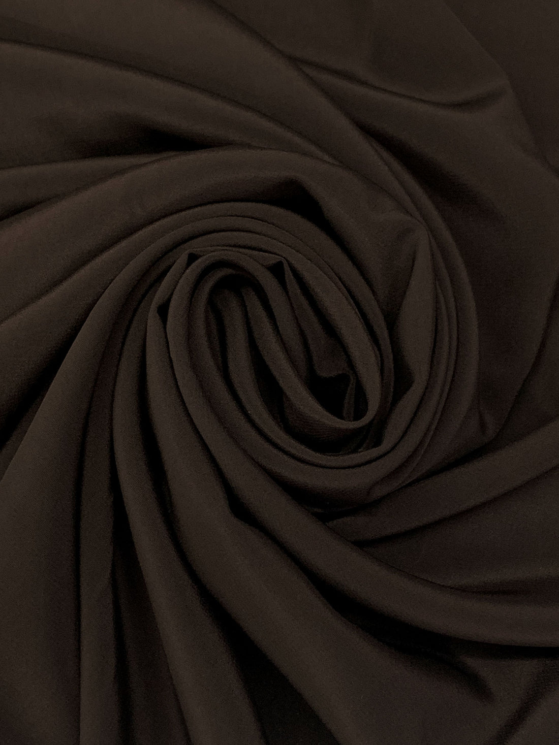 Dark Chocolate Brown 100% Silk Crepe de Chine - NY Designer - 54W