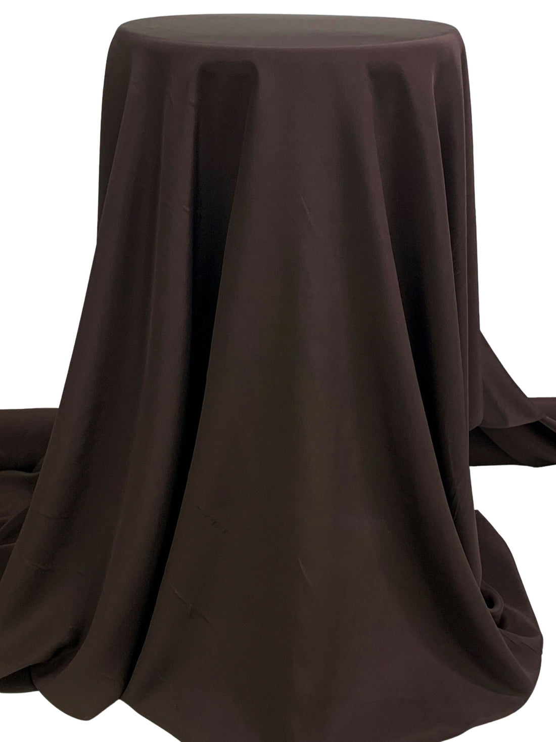 Dark Chocolate Brown 100% Silk Crepe de Chine - NY Designer - 54W