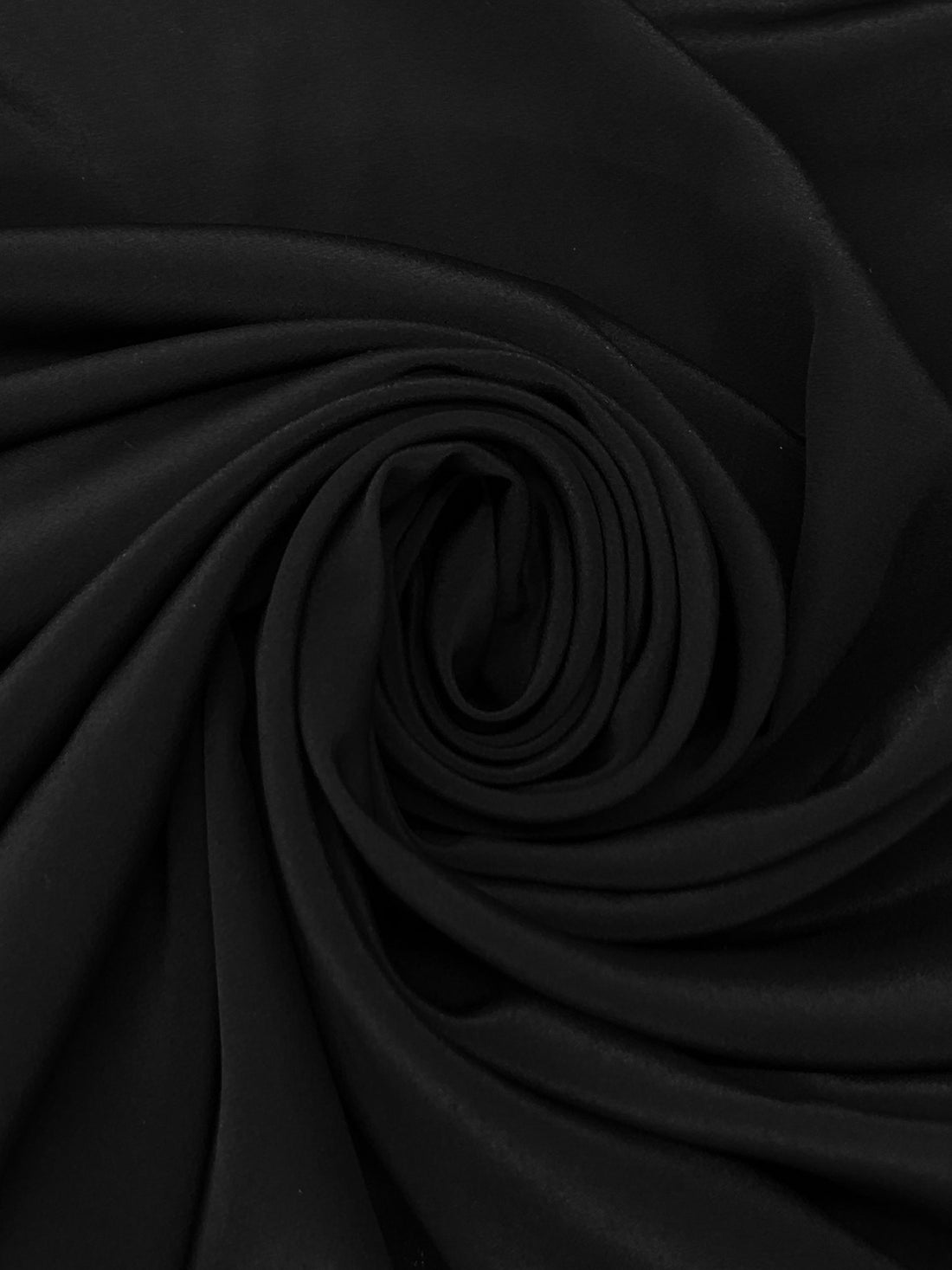Black 100% Silk Crepe de Chine - NY Designer - 53W