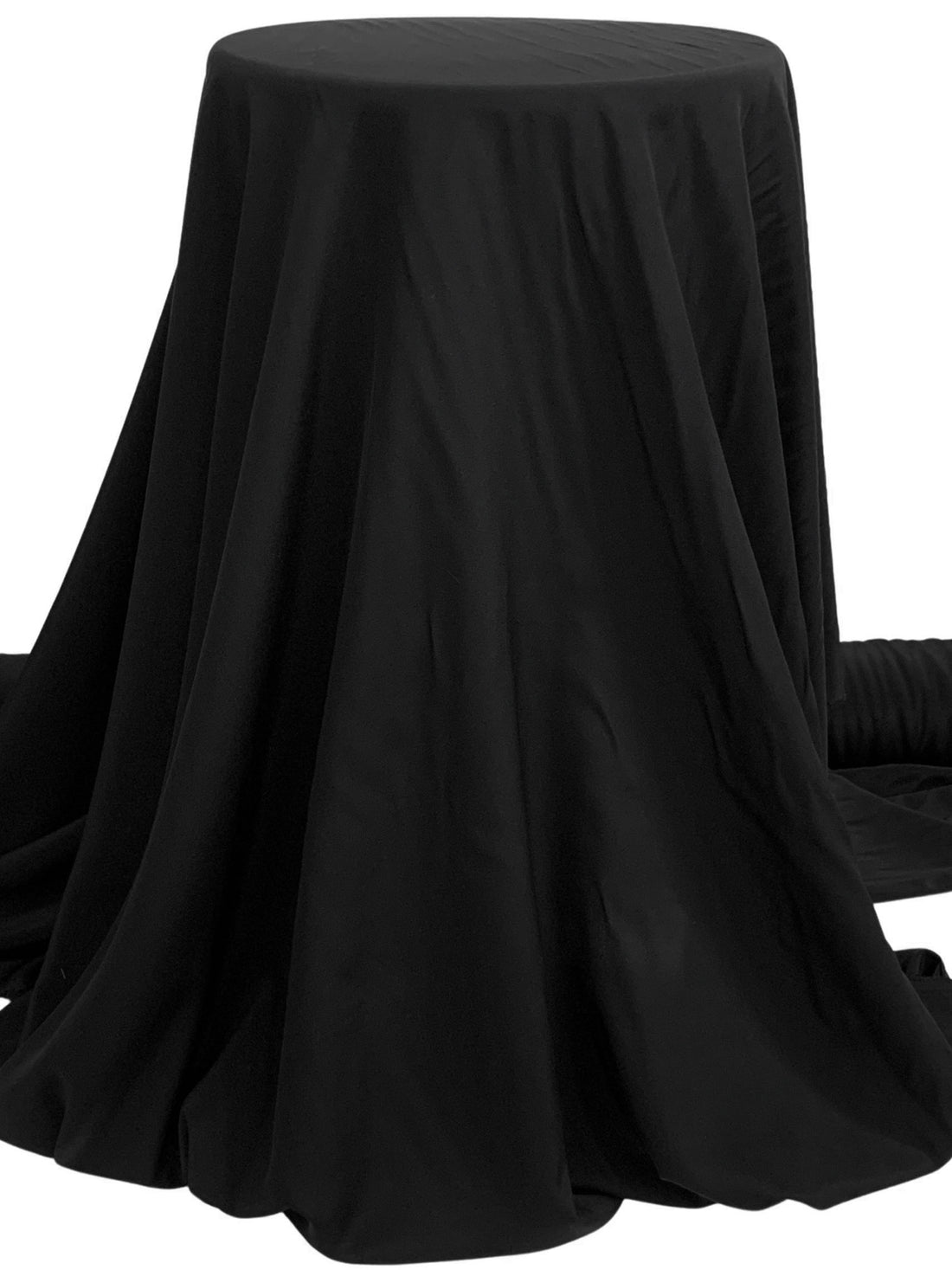Black 100% Silk Crepe de Chine - NY Designer - 53W