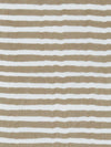 Burlap Brown/White 100% Silk Horizontal Stripe Print Chiffon 44W