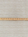 Burlap Brown/White 100% Silk Horizontal Stripe Print Chiffon 44W