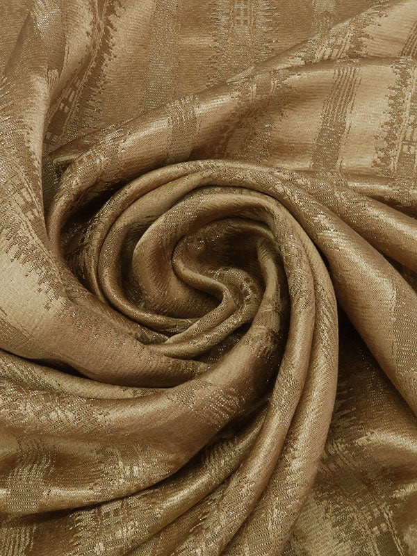 Golden Graham Brown Silk/Rayon/Lurex Novelty Vertical Stripe Design Jacquard 53W