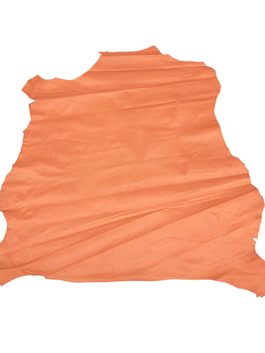 Vivid Nectarine 100% Leather Skin - 5-6 Square Feet