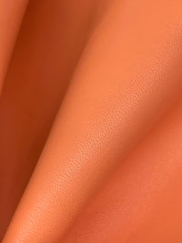 Vivid Nectarine 100% Leather Skin - 5-6 Square Feet