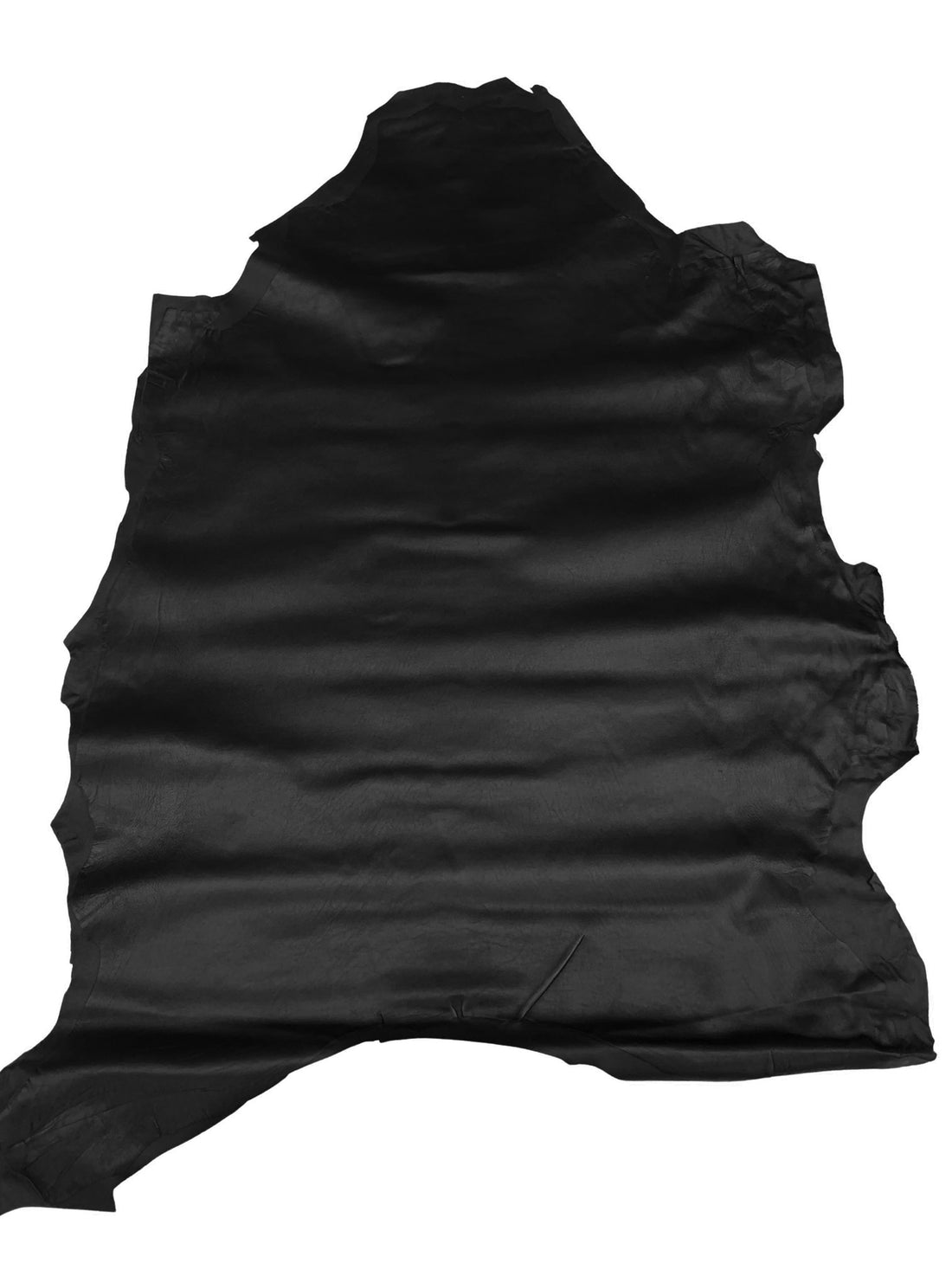 Obsidian Black 100% Leather Stretch Skin - 6-7 Square Feet