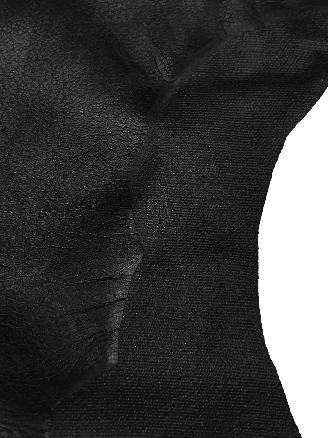 Obsidian Black 100% Leather Stretch Skin - 6-7 Square Feet