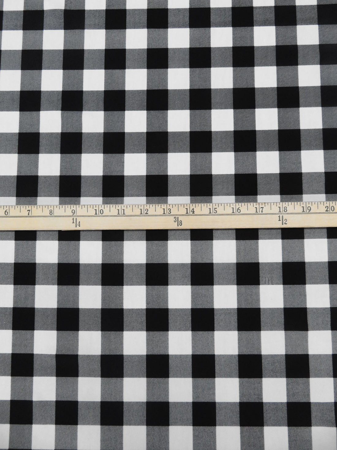 SOLD AS IS ONLY - Black/White Nylon/Lycra Plaid Print Swim/Activewear Knit - NY Designer - 59W