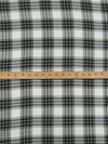 Anchor Gray/Ghost White/Black/Eggshell 100% Rayon Plaid Challis 58W