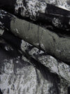 Dried Thyme Gray/Black/White 100% Polyester Abstract Grunge Print Crinkle Chiffon 58W