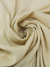 Pale Straw 100% Silk Vertical Pinstripe Design Crinkle Chiffon 41W