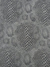 Muted Black/Pale Gray/Iron Gray 100% Silk Snakeskin Print Chiffon 42W