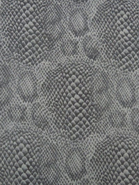 Muted Black/Pale Gray/Iron Gray 100% Silk Snakeskin Print Chiffon 42W