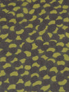 Pear Green/Dark Espresso Brown/Olive 100% Silk Overlapping Dot Print Chiffon 42W