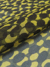 Pear Green/Dark Espresso Brown/Olive 100% Silk Overlapping Dot Print Chiffon 42W