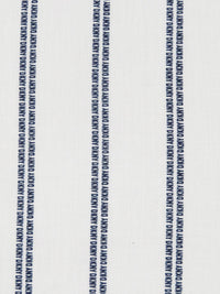 White/Dark Navy 100% Rayon Vertical DKNY Stripe Print Voile - NY Designer - 50W