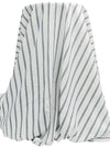 White/Dark Navy 100% Rayon Vertical DKNY Stripe Print Voile - NY Designer - 50W