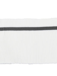 SOLD BY THE PIECE ONLY - Off-White/Gray Horizontal Stripe Waistband Ribbing Strip