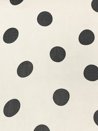 Alabaster/Black 100% Silk Scattered Dot Print Chiffon 44W