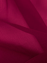 Dark Magenta Pink 100% Silk Chiffon 42W