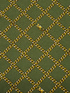 Aged Mustard Green/Goldenrod/Black/Multi Polyester/Lycra Chain Grid Print ITY Knit - NY Designer - 56W