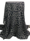 Dark Slate/Black/Ash Gray 100% Silk Animal Print Double Georgette 45W