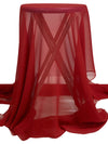 Crimson 100% Silk Crinkle Chiffon 43W