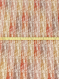 Antique Beige/Copper Red/Taupe Nylon/Lycra Vertical Abstract Animal-Look Stripe Print Swim/Activewear Knit - NY Designer - 60W