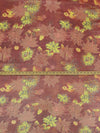 Rust/Sunflower/Muted Terracotta/Multi 100% Silk Floral Print Chiffon 44W