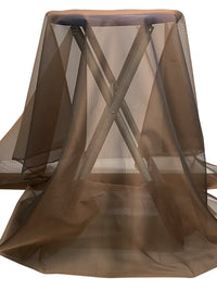 Terra Brown 100% Silk Organza 42W