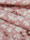 Dark Cherry Pink/Pale Khaki/Burgundy Polyester/Lycra Small Floral Print Crepe Knit 60W